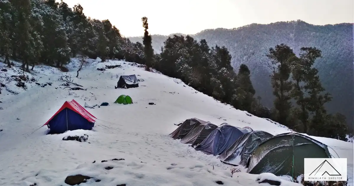 Campsite On Nag Tibba Trek